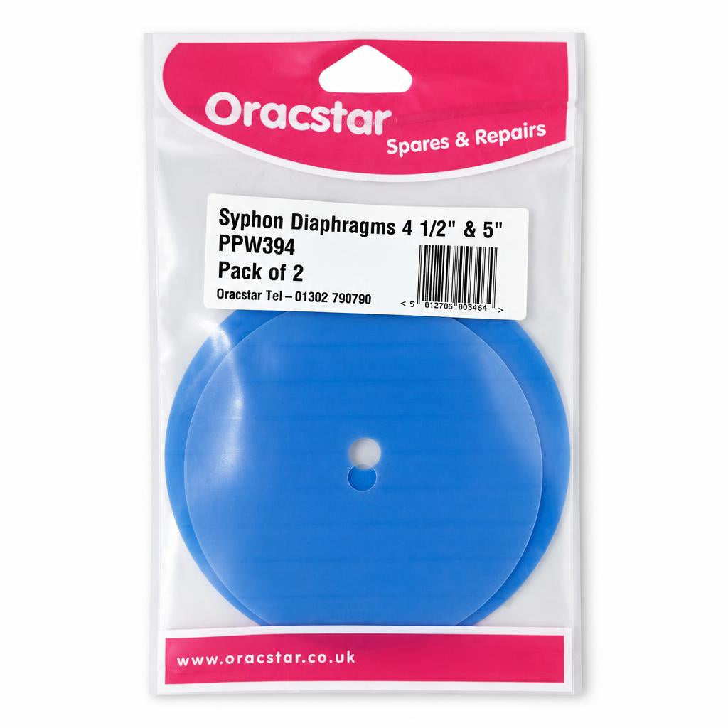 Front view of Oracstar Syphon Diaphragms packaging