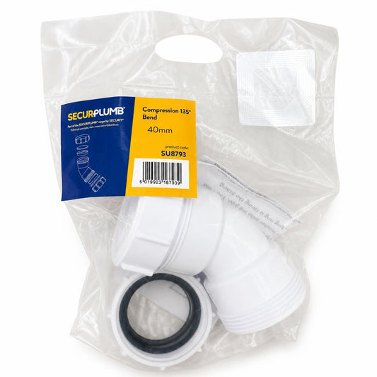 SecurPlumb Compression 135° Bend 40mm packaging back
