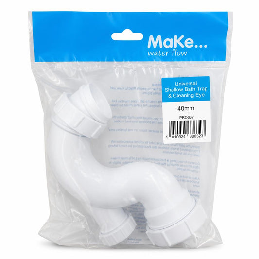 MaKe Universal Shallow Bath Trap & Cleaning Eye packaging front