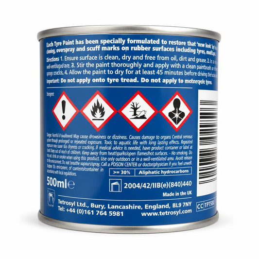 CarPlan Tyre Paint 250ml Tin Back