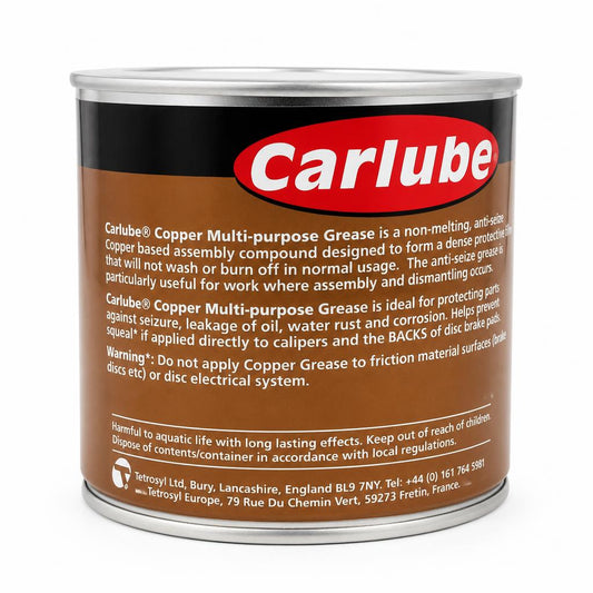 Carlube Copper Multi-purpose Grease back label