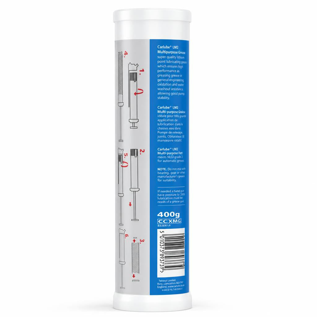 Carlube LM2 Multi-Purpose Grease 400g packaging back