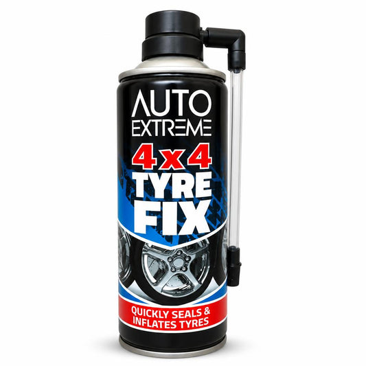 Front view of Auto Extreme 4x4 Tyre Fix can showing label