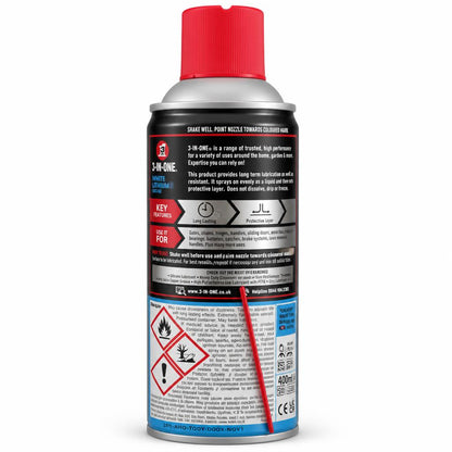 3-IN-ONE White Lithium Grease back packaging