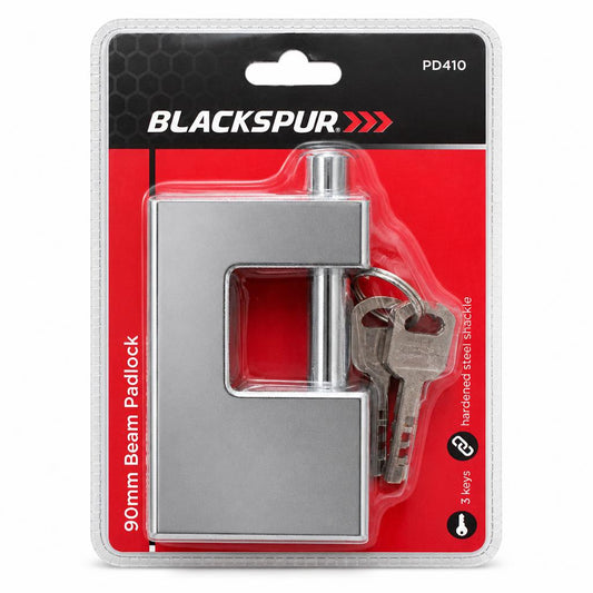 Blackspur 90mm Beam Padlock packaging front view