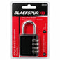 Blackspur 4 Digit Black Combination Padlock packaging front