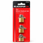 Blackspur 3pc 20mm Brass Padlock Set Packaging Front