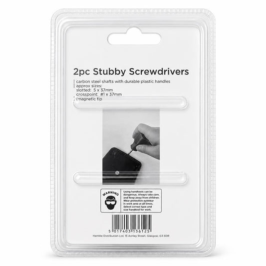 Blackspur 2pc Stubby Screwdrivers packaging back