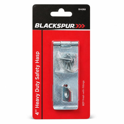 Side view of Blackspur 4" Heavy Duty Safety Hasp packaging