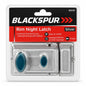 Front view of Blackspur Silver Rim Night Latch packaging