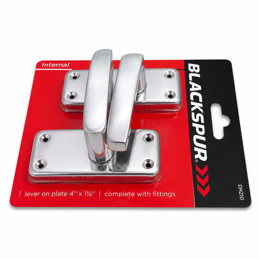 Blackspur Internal Aluminium Lever Latch Set side view showing handles