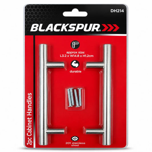 Blackspur 2pc Cabinet Handles in packaging front view