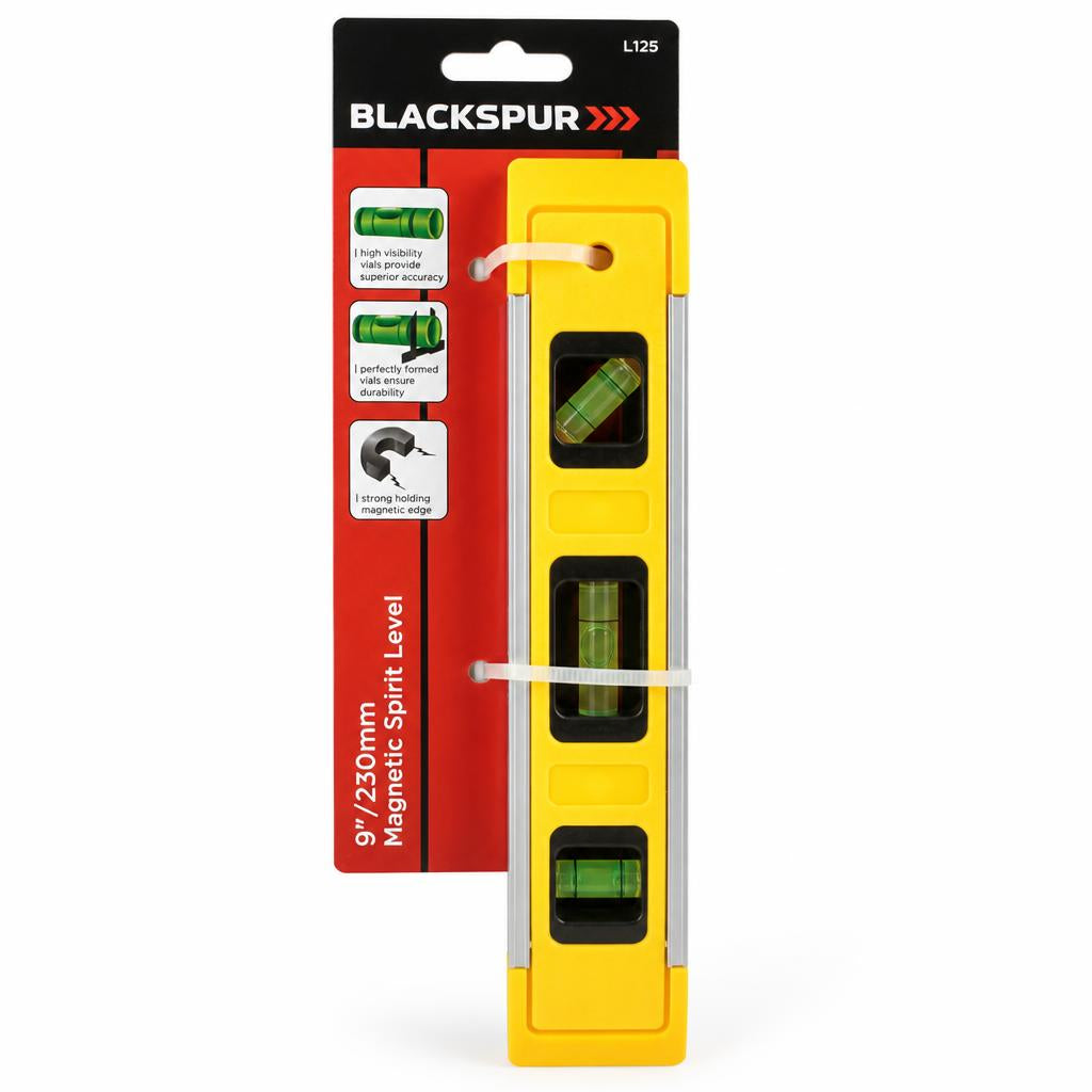 Side view of Blackspur Magnetic Spirit Level