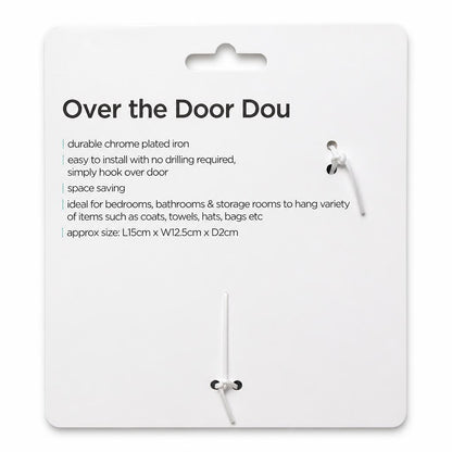 Ashley Housewares Over the Door Double Hook packaging back