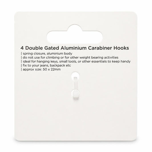 Blackspur Double Gated Carabiner Hooks Packaging Back