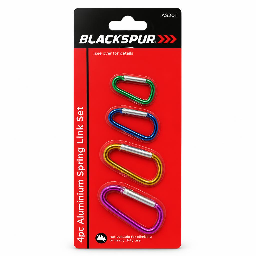 Blackspur 4pc Aluminium Spring Link Set packaging