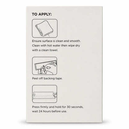 Instructions for Ashley Housewares Self Adhesive Key Holder packaging back