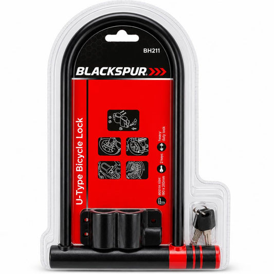Blackspur U-Type Bicycle Lock packaging front view