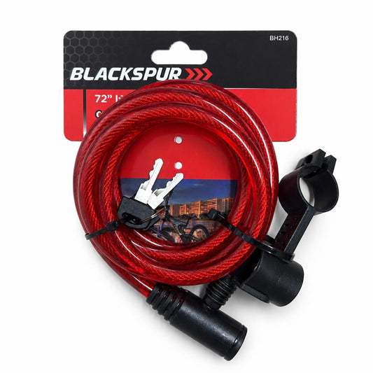 Blackspur Heavy Duty Cable Lock with keys and bracket