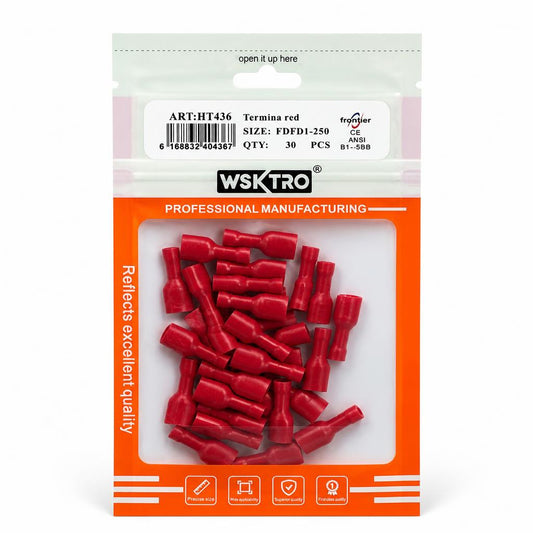 WSKTRO Termina Red Cable Connectors front packaging