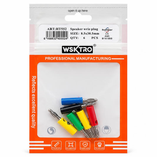Front packaging of WSKTRO Speaker Wire Plugs