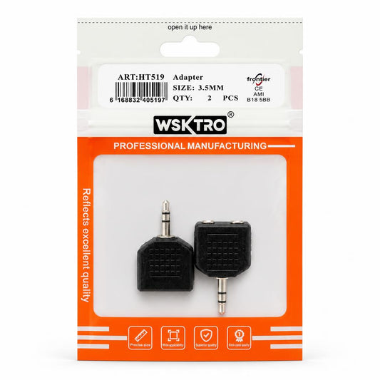 Front packaging of WSKTRO 3.5mm Audio Adapter