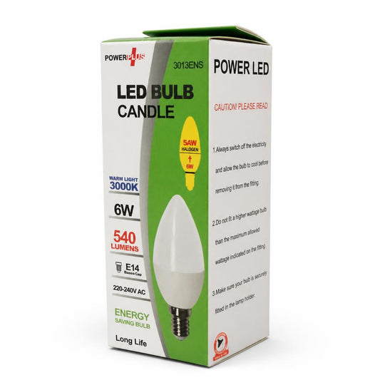 PowerPlus LED Bulb Candle packaging back