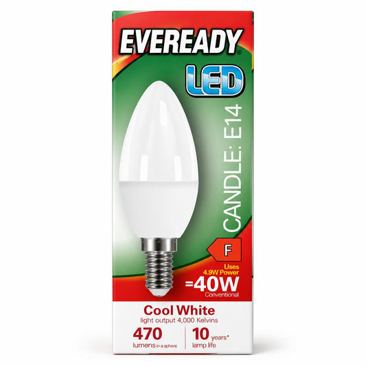 Eveready LED Candle E14 light bulb packaging front view