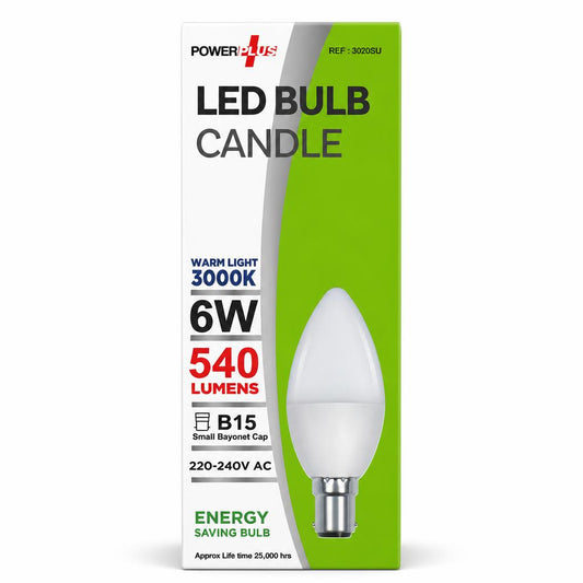 Power Plus LED Bulb Candle 6W packaging front