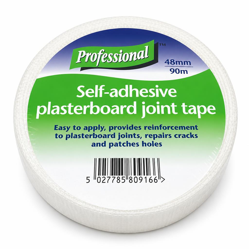 Front view of Professional Self-Adhesive Plasterboard Joint Tape packaging