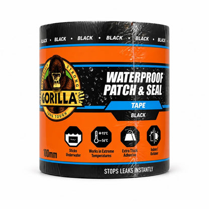 Gorilla Waterproof Patch & Seal Tape Black packaging front view