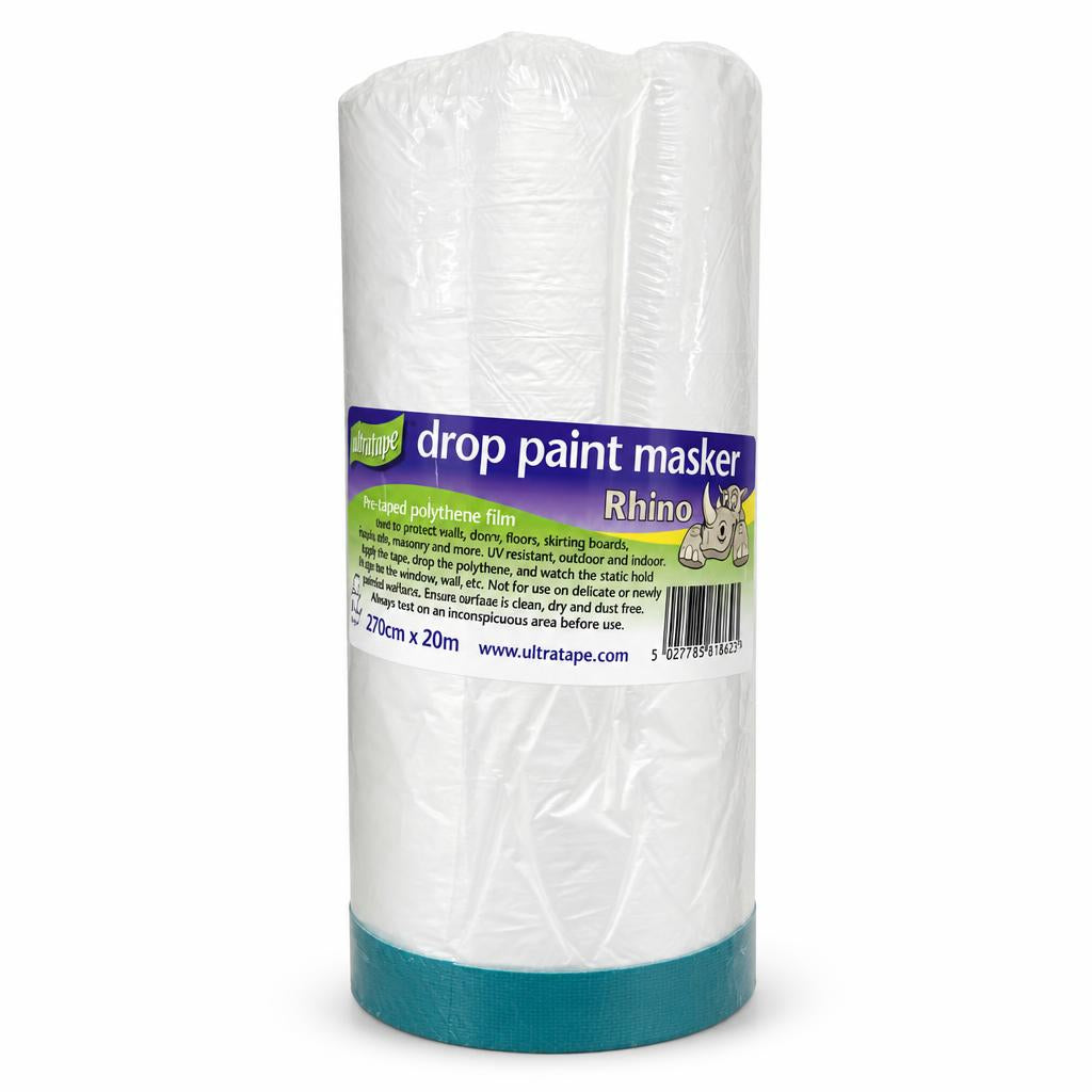 Roll of Ultratape Drop Paint Masker Rhino with packaging visible