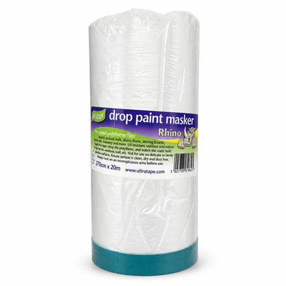 Roll of Ultratape Drop Paint Masker Rhino with packaging visible