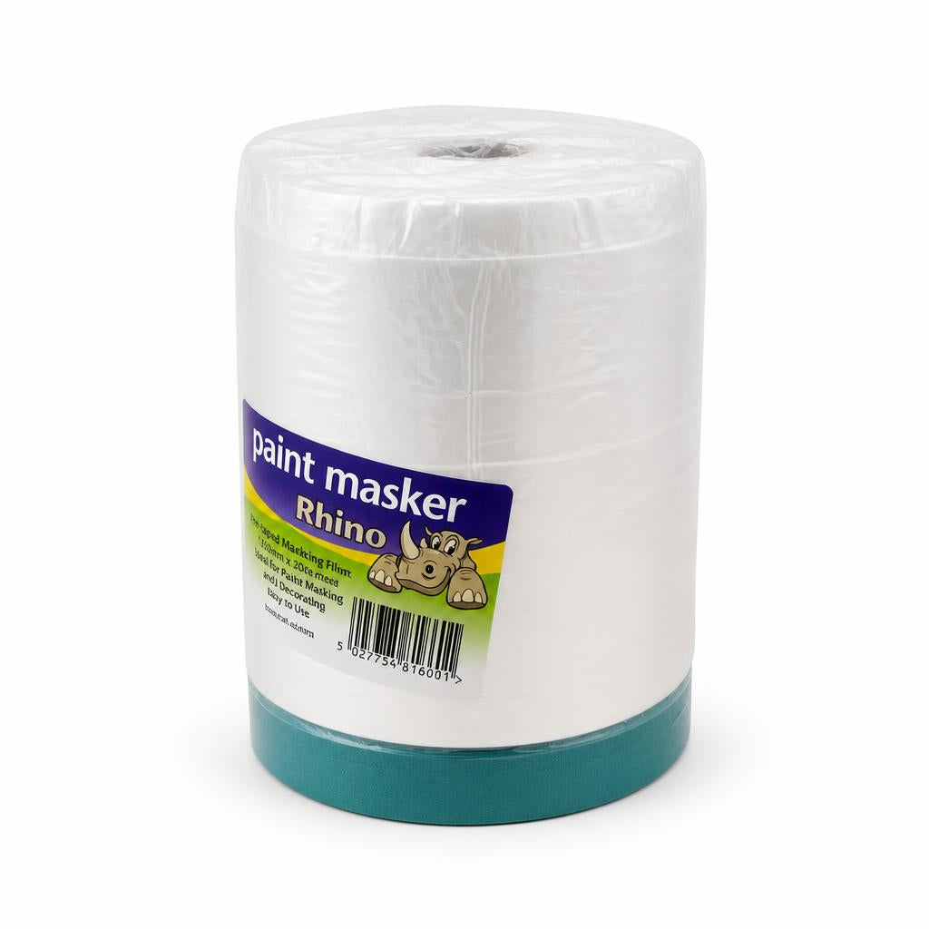 Side view of Ultratape Drop Paint Masker Rhino roll packaging.