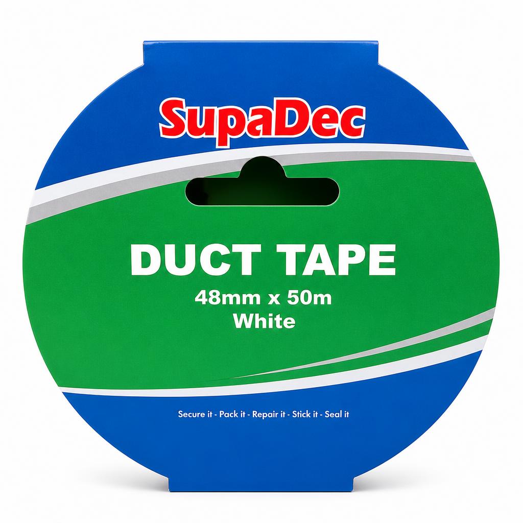 Front view of SupaDec Duct Tape packaging.
