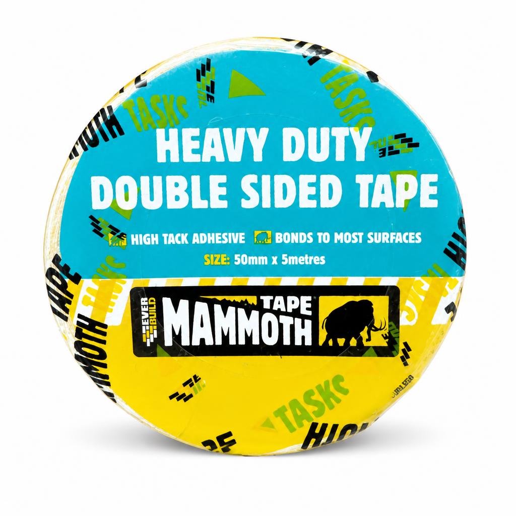 Close-up of Mammoth Heavy Duty Double Sided Tape label
