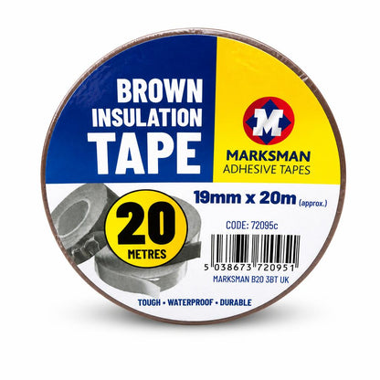 Top view of Marksman Brown Insulation Tape with label