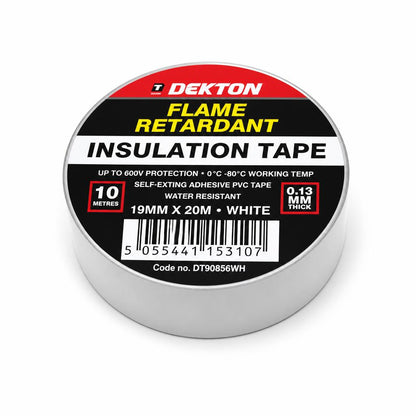 Dekton Flame Retardant Insulation Tape on a cardboard surface