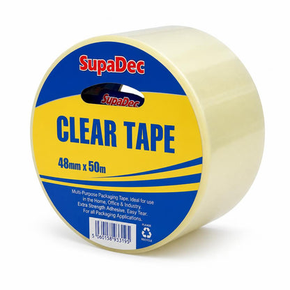 SupaDec Clear Tape 48mm x 50m packaging