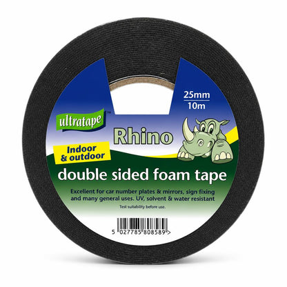 Close-up of Ultratape Rhino double sided foam tape front view