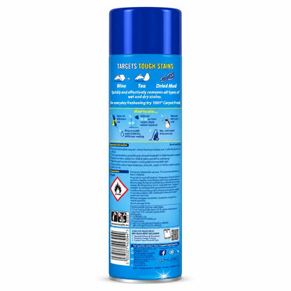 Back view of 1001 Mousse Carpet and Upholstery Cleaner with instructions and barcode