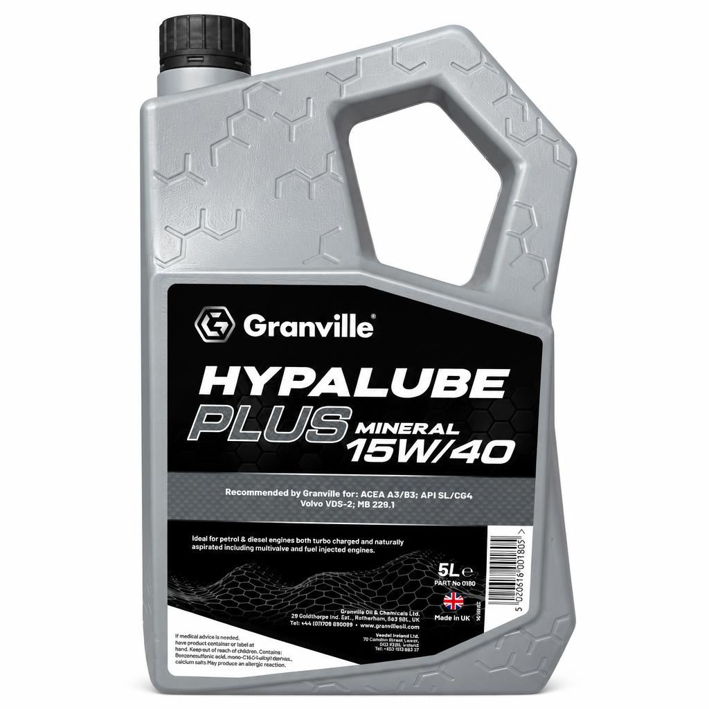 Granville Hypalube Plus Mineral 15W/40 Oil front packaging view