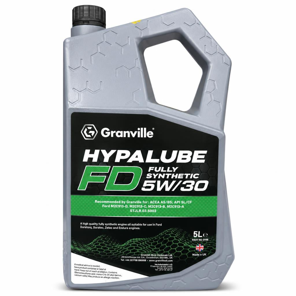 Granville Hypalube FD 5W/30 Fully Synthetic Oil front packaging