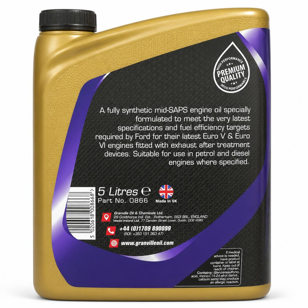 Granville FS FX 0W/30 engine oil back packaging