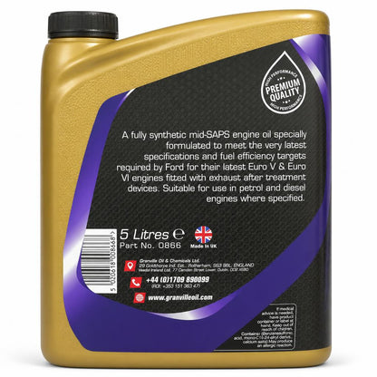 Granville FS FX 0W/30 engine oil back packaging