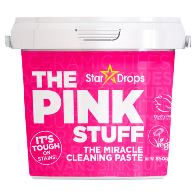 Front view of Star Drops The Pink Stuff Miracle Cleaning Paste packaging