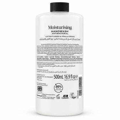 Cussons Imperial Leather Moisturising Hand Wash back label with information