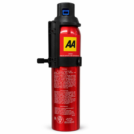 AA Powder Fire Extinguisher back packaging