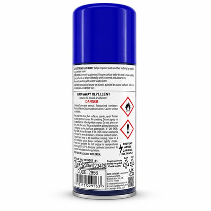 Auto Extreme Rain Away Repellent back packaging