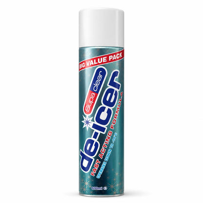 Supa Clear De-Icer Fast Acting Formula 600ml aerosol can